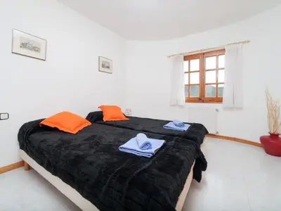 Cama o camas de una habitación en Holiday Home Cabanyes by Interhome