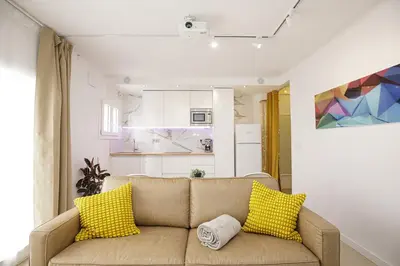 Zona de estar de Apartamento de tres habitaciones en Girona