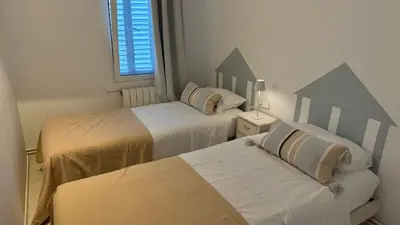 Cama o camas de una habitación en Casa Adosada S'Agaró