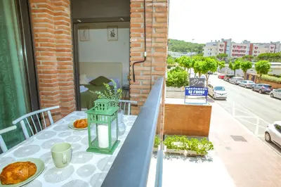 Un balcón o terraza de Es Freus Modern apartment in quiet area