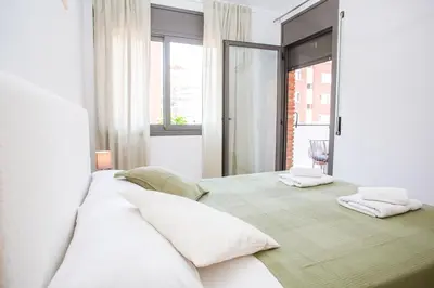 Cama o camas de una habitación en Es Freus Modern apartment in quiet area