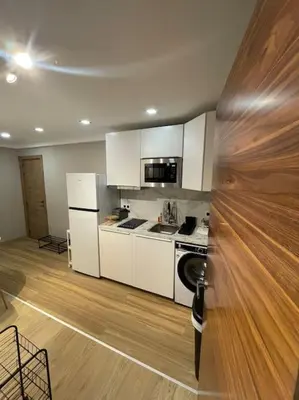 Una cocina o zona de cocina en Piso de dos dormitorios con reforma de diseño