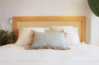 Cama o camas de una habitación en Apple Beach Studio by BHomesCostaBrava
