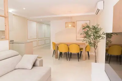 Zona de estar de Casa para 8 personas con jardin
