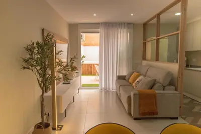 Zona de estar de Casa para 8 personas con jardin