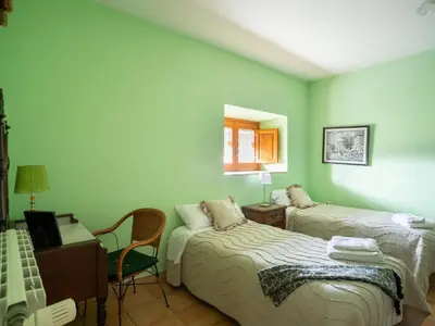 Cama o camas de una habitación en Ideal vacation home for families with children