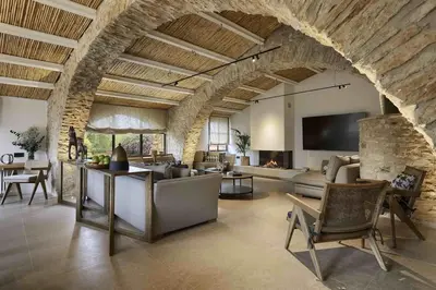 Una televisión o centro de entretenimiento en Turisme Rural Mas Ametller - Casa Gran 8 persones
