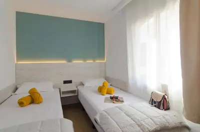 Cama o camas de una habitación en Estupendo apartamento en Lloret de Mar