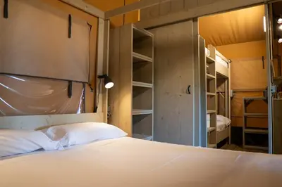 Cama o camas de una habitación en Camping Internacional Palamós