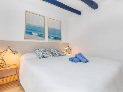 Cama o camas de una habitación en Apartment Mestral Atic by Interhome