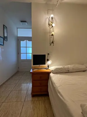 Cama o camas de una habitación en Apartamento en Puerto con Terraza y Vistas al Mar