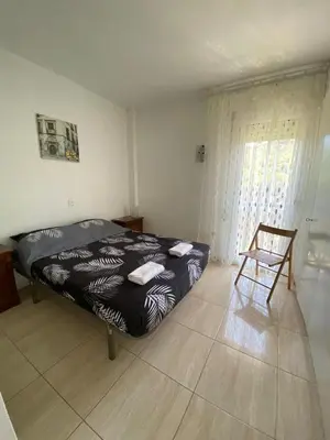 Cama o camas de una habitación en Apartamento en Puerto con Terraza y Vistas al Mar