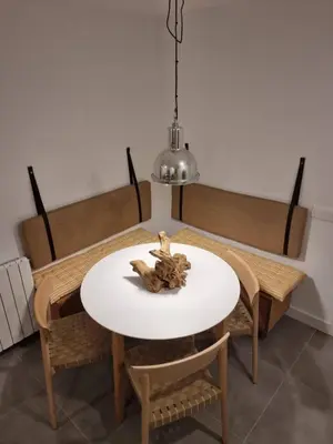Zona de estar de Apartamento NINES moderno y céntrico, en zona tranquila cerca de la playa