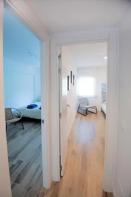Cama o camas de una habitación en Amazimg apartment at 200m from the beach