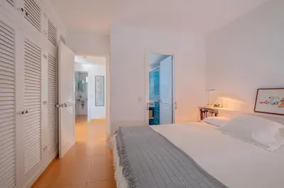 Cama o camas de una habitación en A-24 BEGUR AIGUABLAVA 6 pax