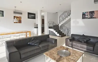 Zona de estar de Lovely Home In Santa Susanna With Wifi