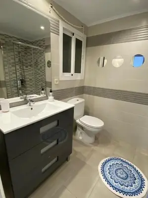 Un baño de Apartamento primera línea de mar en Platja d'aro