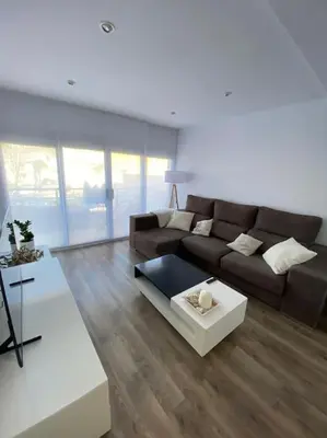 Zona de estar de Apartamento primera línea de mar en Platja d'aro