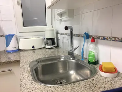 Una cocina o zona de cocina en Apartament Antic Plankton - Calella Palafrugell - Free Parking, Beach, Wifi, Perfect holidays