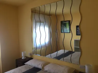 Cama o camas de una habitación en Apartament Antic Plankton - Calella Palafrugell - Free Parking, Beach, Wifi, Perfect holidays