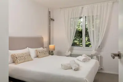 Cama o camas de una habitación en Flateli Lorenzana 35 A
