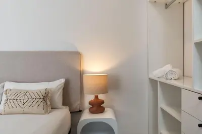 Cama o camas de una habitación en Flateli Lorenzana 35 A