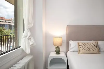 Cama o camas de una habitación en Flateli Lorenzana 35 B