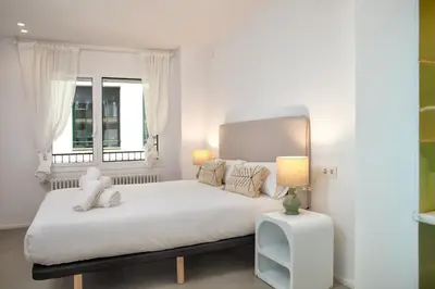 Cama o camas de una habitación en Flateli Lorenzana 35 B