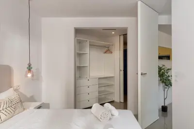 Cama o camas de una habitación en Flateli Lorenzana 35 C