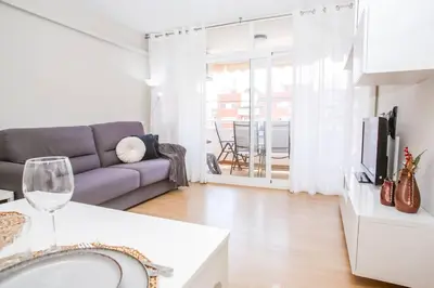 Zona de estar de AL46 - Apartamento moderno playa Fenals