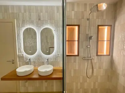 Un baño de Villa Joie de Vivre
