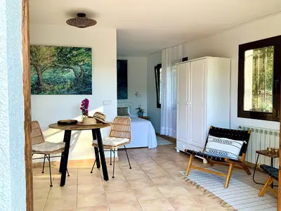 Plano de Villa Marlena, Calonge, Costa Brava,1 luxe private studio-appartement with private pool in quiet area, adults only, Catalonia, Spain