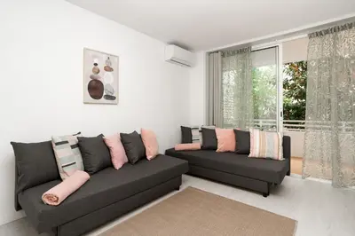 Zona de estar de Bitacora Comfortable quiet flat near the beach