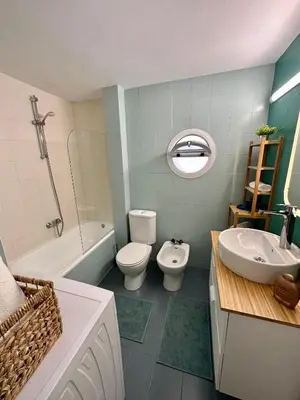 Un baño de Bitacora Comfortable quiet flat near the beach
