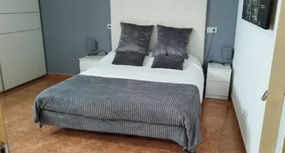 Cama o camas de una habitación en Apartamento privado con entrada independiente en Caldes de Malavella