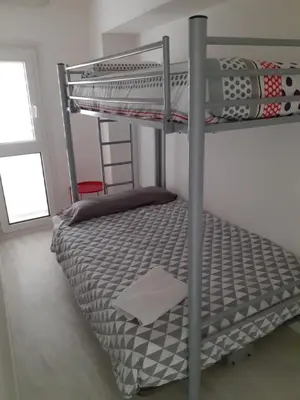 Cama o camas de una habitación en Passeig del Mar, 2