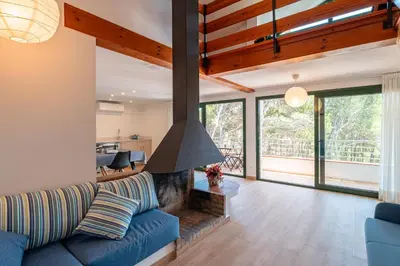 Zona de estar de Villa Can Reig Tamariu, next to the beach