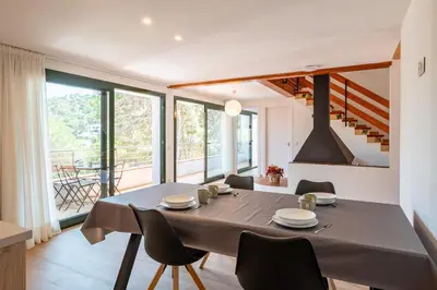 Zona de estar de Villa Can Reig Tamariu, next to the beach