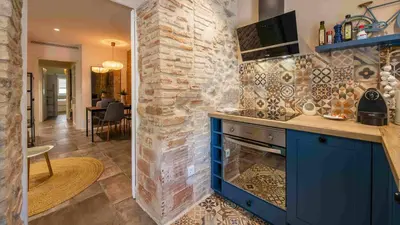Una cocina o zona de cocina en Chic apartment in Girona center