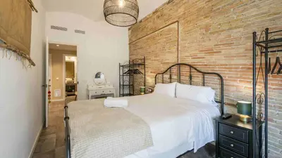 Cama o camas de una habitación en Chic apartment in Girona center