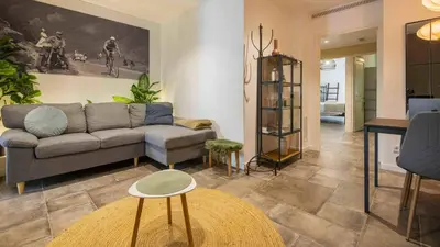 Zona de estar de Chic apartment in Girona center