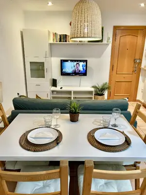 Una televisión o centro de entretenimiento en Apartamento Sant Josep