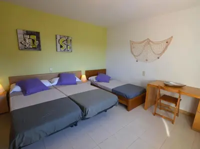 Cama o camas de una habitación en Petit Castell 10 persones Costa Brava