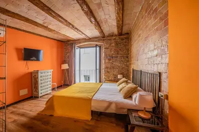 Cama o camas de una habitación en St Domènec apartment