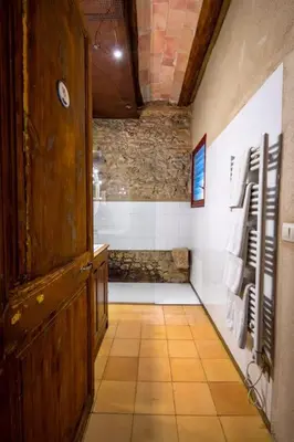Cama o camas de una habitación en St Domènec apartment