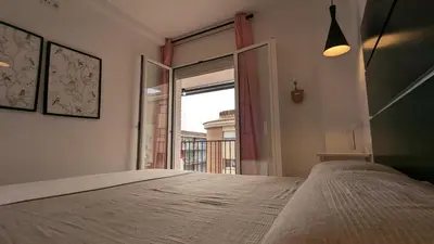 Cama o camas de una habitación en EVH-104 Apartamento completo con terraza y parking