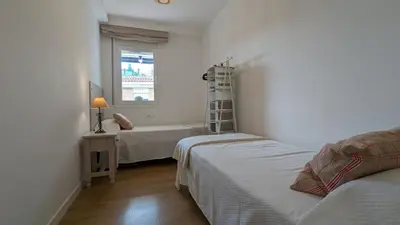 Cama o camas de una habitación en EVH-104 Apartamento completo con terraza y parking
