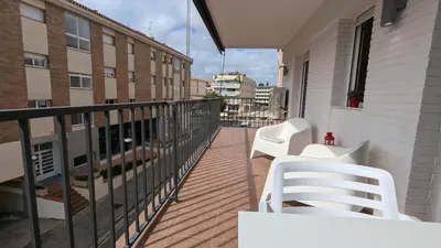 Un balcón o terraza de EVH-104 Apartamento completo con terraza y parking