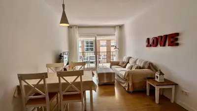 Zona de estar de EVH-104 Apartamento completo con terraza y parking