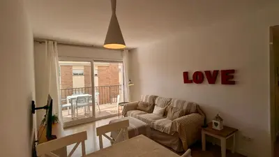 Zona de estar de EVH-104 Apartamento completo con terraza y parking